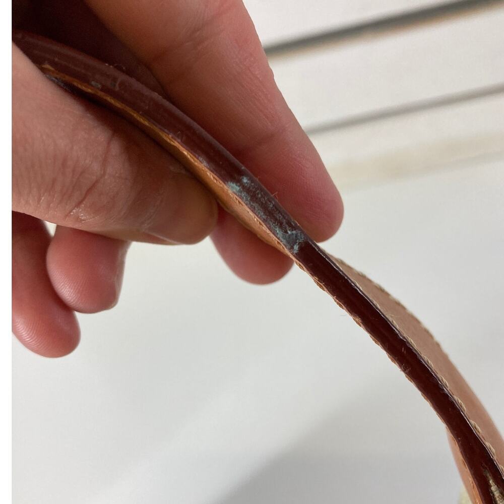 DOONEY & BOURKE, SMALL TAN BROWN CANVAS SIGNATURE HOBO BAG - Picture 14 of 15